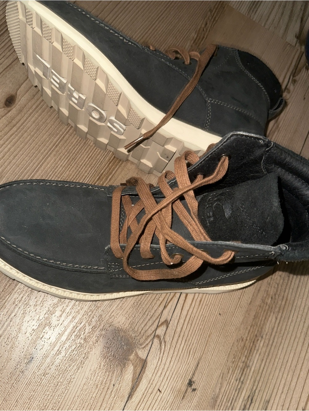 Sorel  Men's Black Nubuck Lace-Up Casual Boots